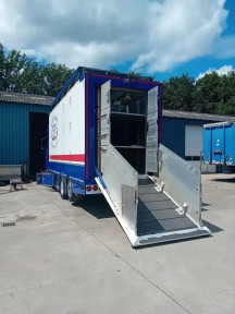 DAF XF 510 pk 3 lagen bak met hefdak VOOR Veevervoer